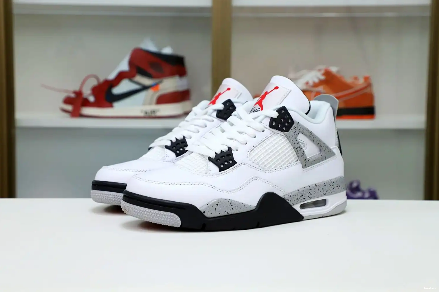 Kimikick White Jordan 4 Retro Air Cement 0519